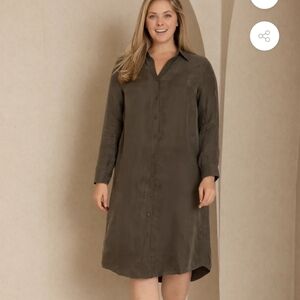 Dress blank green shirt dress size xl never worn